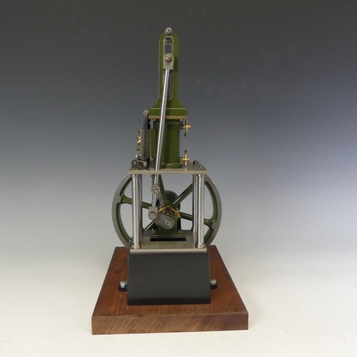 470 - A Stuart Turner James Coombes ‘table’ engine, finely built with 7 inch flywheel and grooved pulley t... 