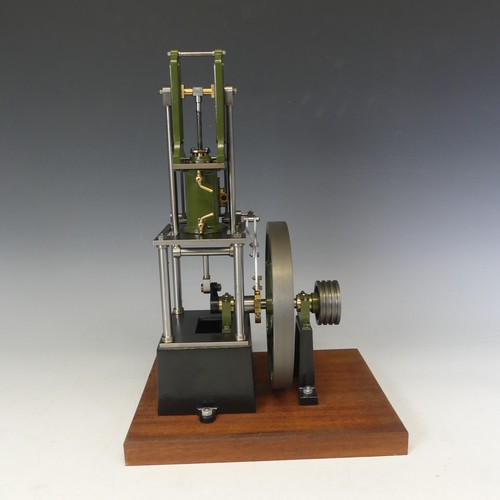 470 - A Stuart Turner James Coombes ‘table’ engine, finely built with 7 inch flywheel and grooved pulley t... 