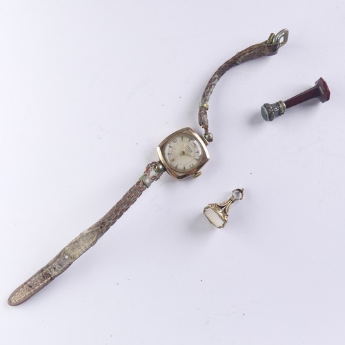 454 - A small quantity of Jewellery, including three 'Long Service' tiepins from Shell, two set diamonds, ... 