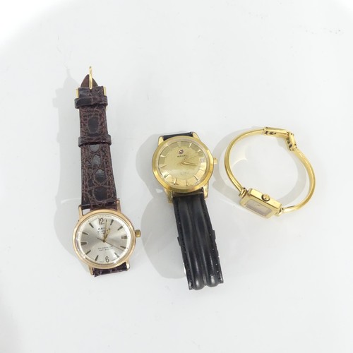 213 - A vintage Rado Incabloc gold plated Wristwatch, with 25-jewels movement, c.1960's, together with an ... 