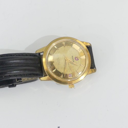 213 - A vintage Rado Incabloc gold plated Wristwatch, with 25-jewels movement, c.1960's, together with an ... 