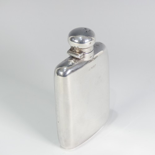 9 - A George V silver Hip Flask, by Marples & Beasley, hallmarked Birmingham, 1918, of plain rounded... 