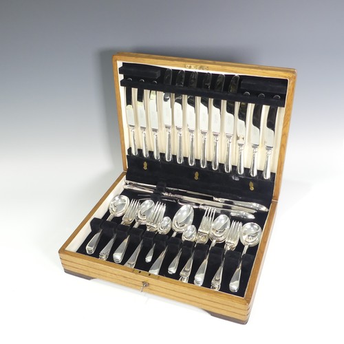 21 - A Canteen of Elizabeth II silver Cutlery, by Cooper Brothers & Sons Ltd., Old English pattern, s... 