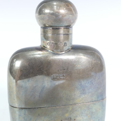 42 - A George V silver Hip Flask, by Wilfred Chidlaw Griffiths, hallmarked Birmingham, 1922, of small siz... 