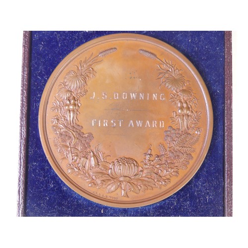 724 - An Australia, Sydney International Exhibition 1879, large bronze medal by JS & AB Wyon, female w... 