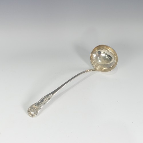 64 - A George IV Scottish silver Soup Ladle, by Andrew Wilkie (also with Js.H makers mark), hallmarked Ed... 