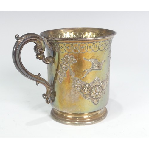 85 - A Victorian silver Mug, by John, Edward, Walter & John Barnard, hallmarked London, 1869, in the ... 