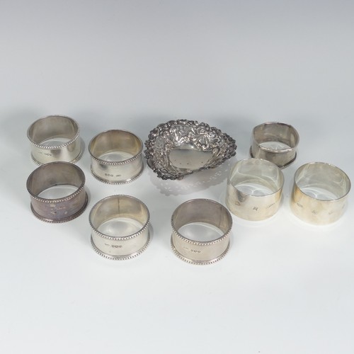 96 - A set of five George V silver Napkin Rings, by James Dixon & Sons Ltd., hallmarked Sheffield, 19... 