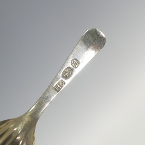 101 - A George III silver Caddy Spoon, by Charles Hougham, hallmarked London, 1782, with shell bowl and br... 