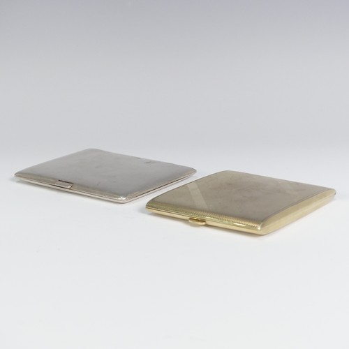 106 - A smart George V silver gilt Cigarette Case, by Padgett & Braham Ltd., hallmarked London, 1928, ... 