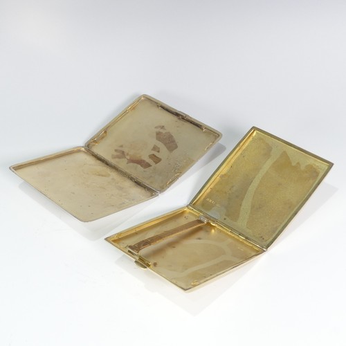 106 - A smart George V silver gilt Cigarette Case, by Padgett & Braham Ltd., hallmarked London, 1928, ... 