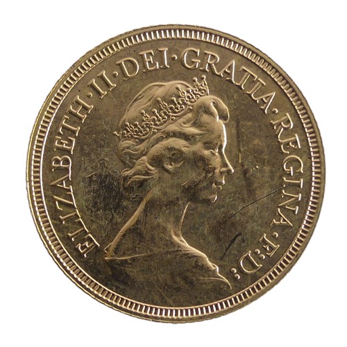 597 - An Elizabeth II gold Sovereign, dated 1981.Provenance; The Jeffery William John Dodman Collection of... 