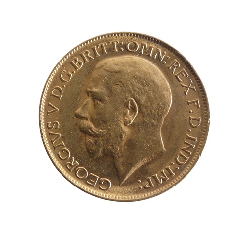 598 - A George V gold Sovereign, dated 1913, Perth mint mark.Provenance; The Jeffery William John Dodman C... 