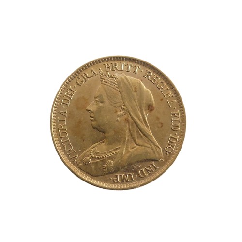 601 - A Victorian gold Half Sovereign, dated 1893.Provenance; The Jeffery William John Dodman Collection o... 