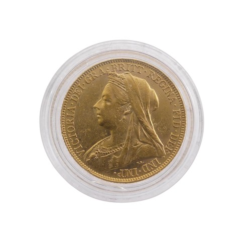 604 - A Victorian gold Sovereign, dated 1899, Perth mint mark.Provenance; The Jeffery William John Dodman ... 