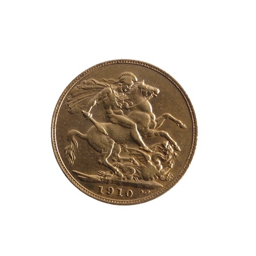 621 - An Edwardian gold Sovereign, dated 1910.Provenance; The Jeffery William John Dodman Collection of Co... 