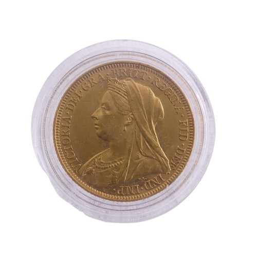 623 - A Victorian gold Sovereign, dated 1896, Melbourne mint mark.Provenance; The Jeffery William John Dod... 