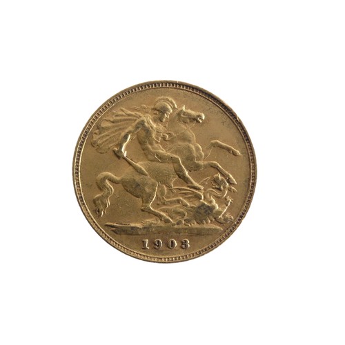 632 - An Edwardian gold Half Sovereign, dated 1903.Provenance; The Jeffery William John Dodman Collection ... 