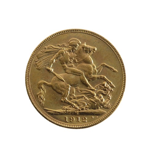 634 - A George V gold Sovereign, dated 1912, Melbourne mint mark.Provenance; The Jeffery William John Dodm... 