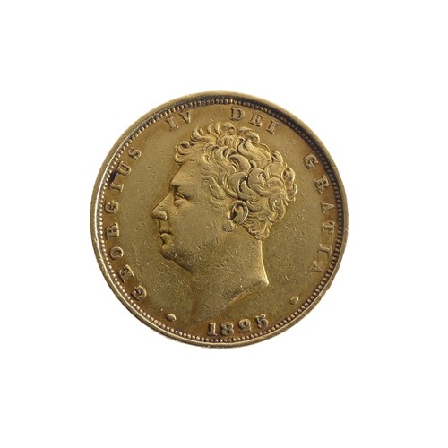 640 - A George IV gold Sovereign, dated 1825, bare head.Provenance; The Jeffery William John Dodman Collec... 