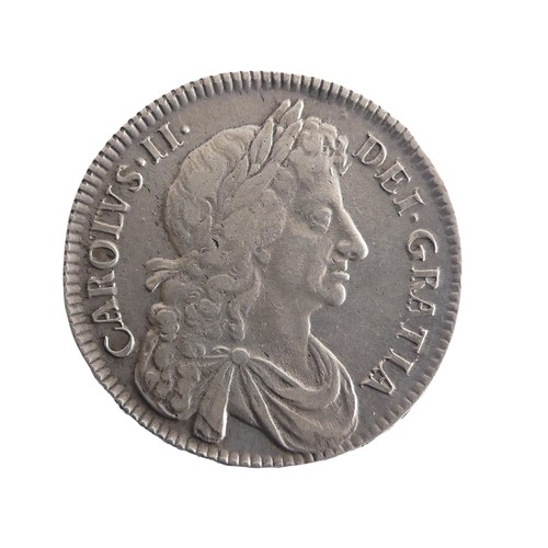 595 - A Charles II Half Crown, dated 1676, v/f.Provenance; The Jeffery William John Dodman Collection of C... 