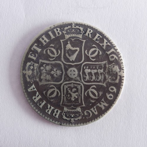 557 - A Charles II Half Crown, dated 1669, together with a William and Mary Half Crown, dated 1689 (2)Prov... 