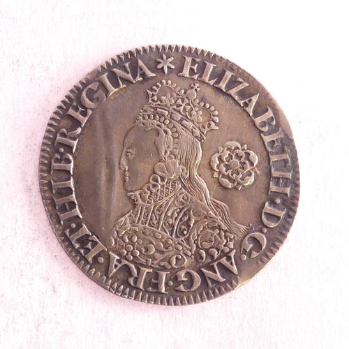 531 - An Elizabeth I milled Sixpence, dated 1562.Provenance; The Jeffery William John Dodman Collection of... 