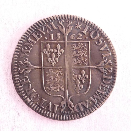 531 - An Elizabeth I milled Sixpence, dated 1562.Provenance; The Jeffery William John Dodman Collection of... 