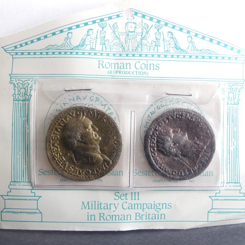 593 - A quantity of Banknotes and assorted Coins, replica Roman Coins, some commemoratives etc., (a lot)Pr... 