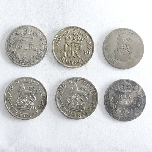 593 - A quantity of Banknotes and assorted Coins, replica Roman Coins, some commemoratives etc., (a lot)Pr... 