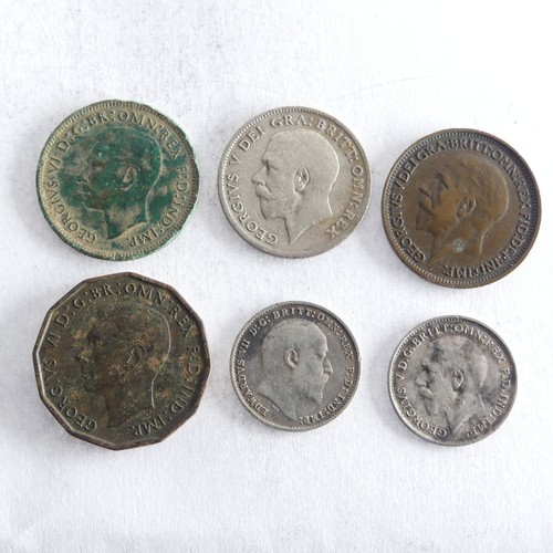 593 - A quantity of Banknotes and assorted Coins, replica Roman Coins, some commemoratives etc., (a lot)Pr... 