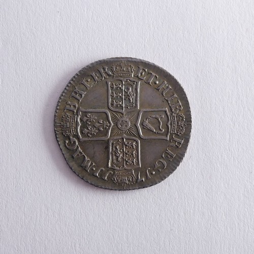 520 - A Queen Anne Sixpence, dated 1711, good v/f.Provenance; The Jeffery William John Dodman Collection o... 