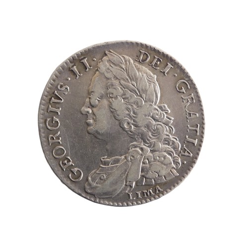 540 - George II 'LIMA' Half Crown, dated 1746.Provenance; The Jeffery William John Dodman Collection of Co... 