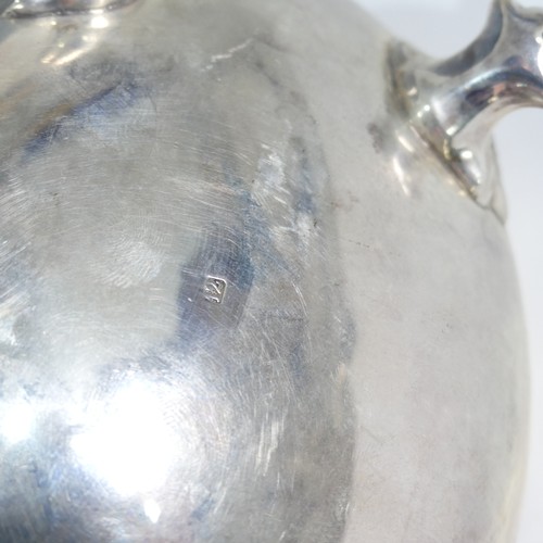 116 - A late 18thC/early 19thC German silver Tea Caddy, 750/1000 silver, marked 12 on the underside, of ov... 