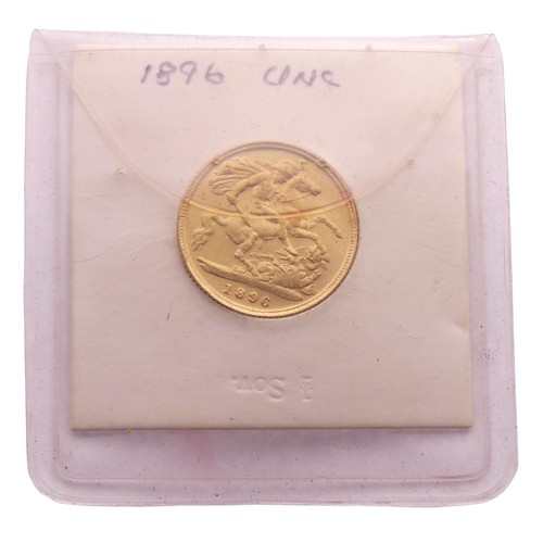 739 - A Victorian gold Half Sovereign, dated 1896.