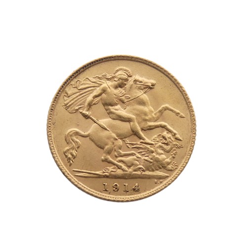 743 - A George V gold Half Sovereign, dated 1914.