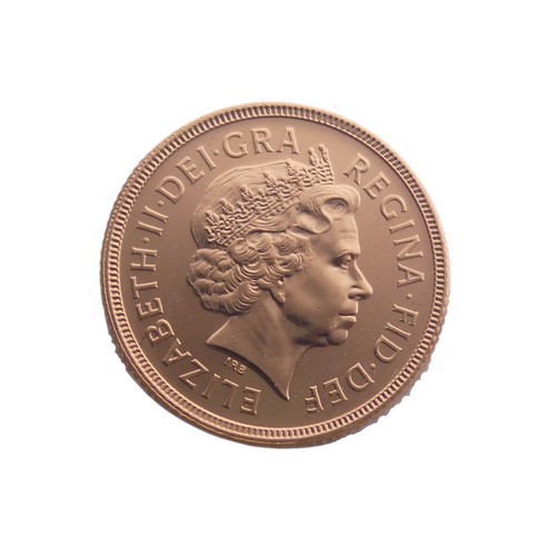 751 - A Queen Elizabeth II gold Sovereign, dated 2002, Golden Jubilee limited edition of 100,000, cased wi... 