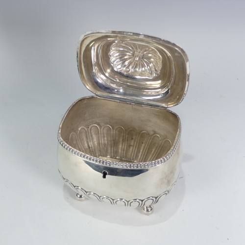 122 - A George III silver Tea Caddy, by William Bennett, hallmarked London, 1812, of rounded rectangular f... 