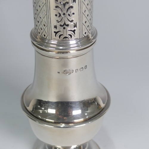 127 - A George V silver Sugar Caster, by James R Ogden & Sons Ltd., hallmarked Birmingham, 1932, of tr... 