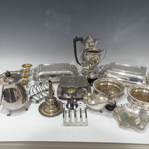 134 - A quantity of Silver Plate, including entree dishes, salver, bottle coaster, flatware, etc., (a lot)... 