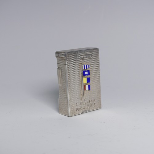 139 - A George VI silver pocket Cigarette Lighter, by Bach & Cooper, hallmarked Birmingham, 1946, deco... 