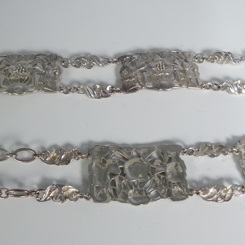 148 - A late Victorian silver Belt, by William Comyns & Sons, hallmarked London 1900, the rectangular ... 