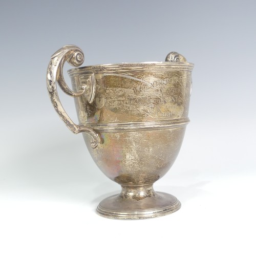 149 - A Victorian silver Trophy Cup, by Charles Stuart Harris, hallmarked London 1894, of campana form wit... 