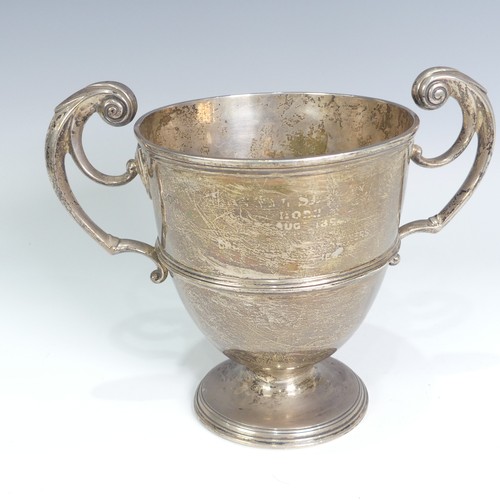 149 - A Victorian silver Trophy Cup, by Charles Stuart Harris, hallmarked London 1894, of campana form wit... 