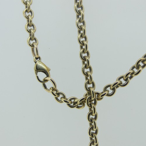 375 - A 9ct yellow gold circular link Chain, 55cm long, approx weight 19.9g.