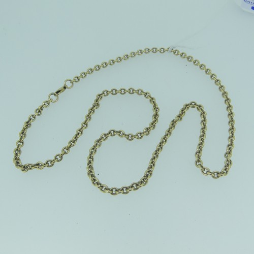 375 - A 9ct yellow gold circular link Chain, 55cm long, approx weight 19.9g.