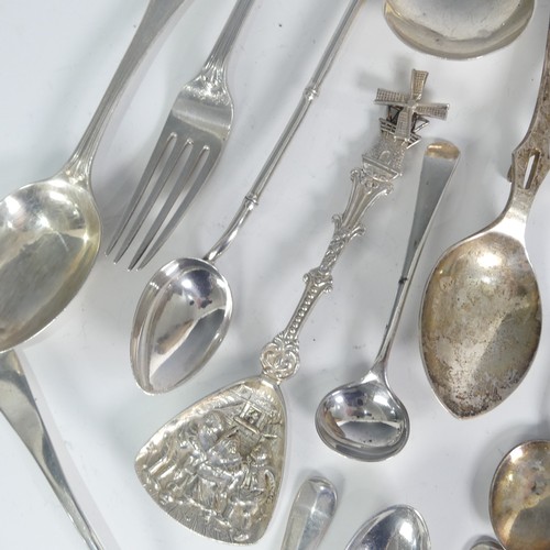 152 - A Victorian silver Spoon and Fork, by William Hutton & Sons, hallmarked London 1888/9, together ... 