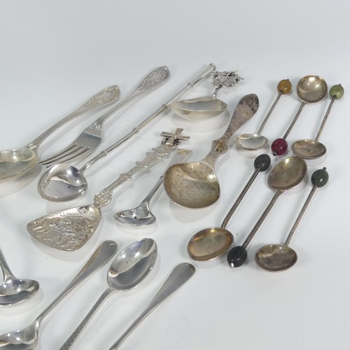 152 - A Victorian silver Spoon and Fork, by William Hutton & Sons, hallmarked London 1888/9, together ... 