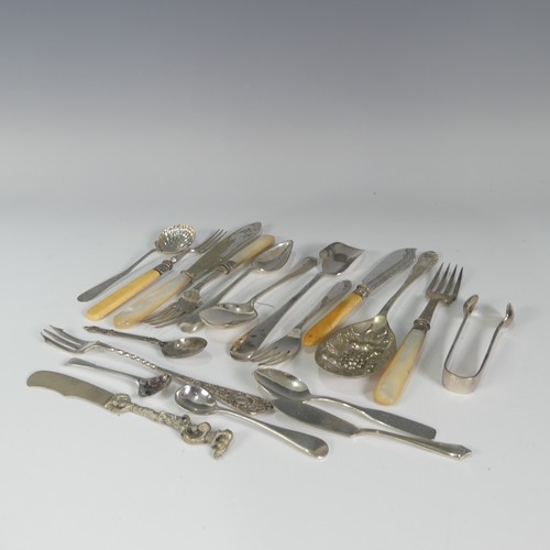 159 - A quantity of Silver Plate, including a pair of bottle coasters, toast racks, sauce boats, flatware ... 