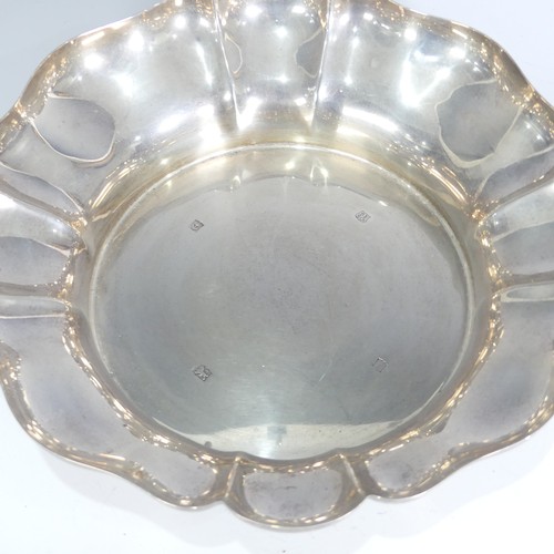 160 - An Elizabeth II silver Bowl, by Barker Ellis Silver Co., hallmarked Birmingham 1968, of lobed circul... 